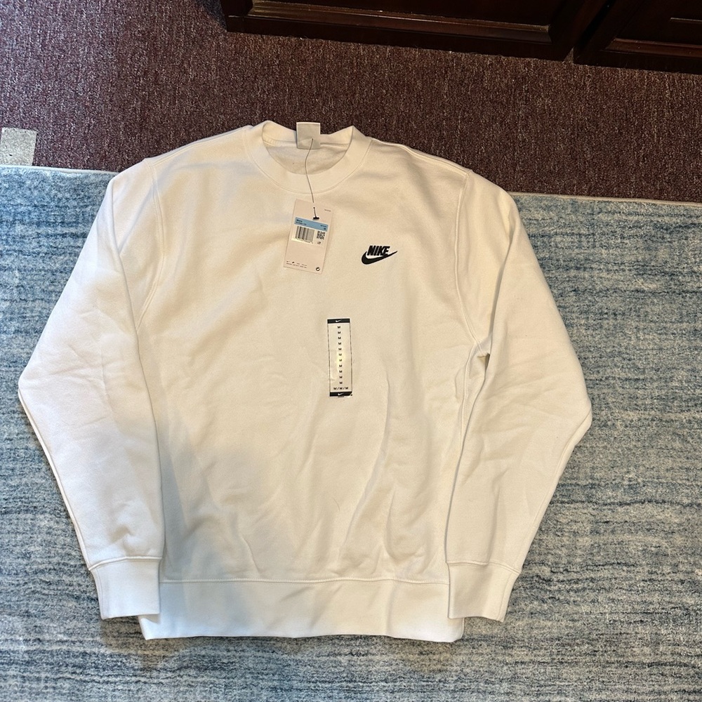 Nike Men's Classic White Crewneck Sweater